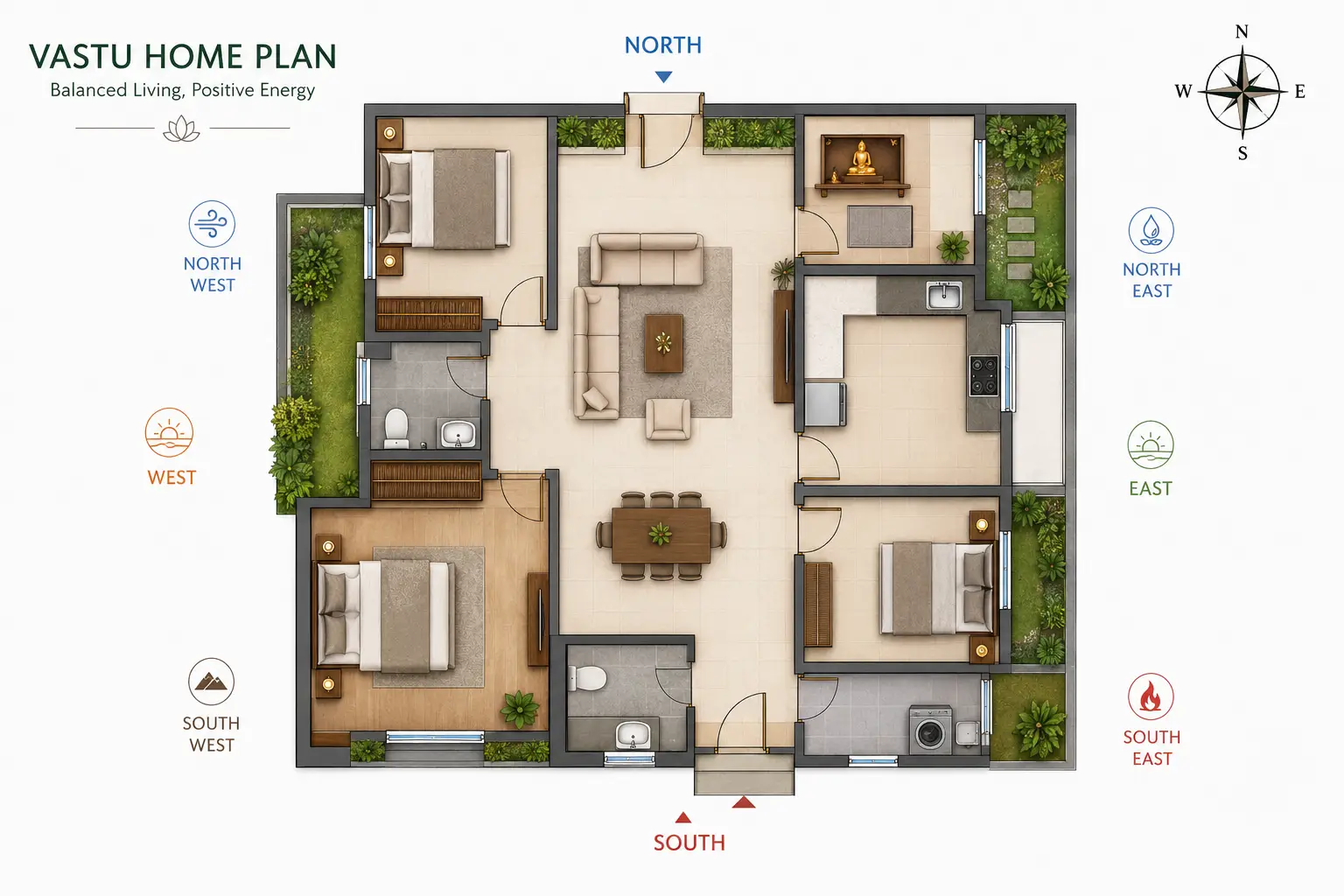 Modern Vastu Shastra Home plan